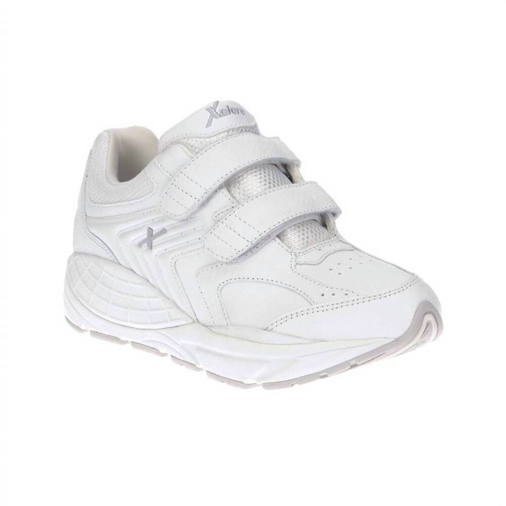 NEW XELERO women's matrix strap walking shoes in white/light grey